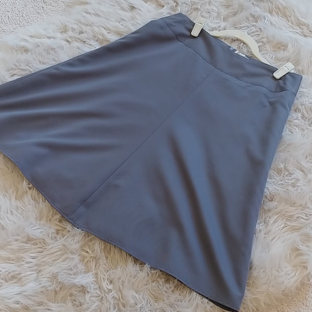 Steel gray A-line skirt size 10